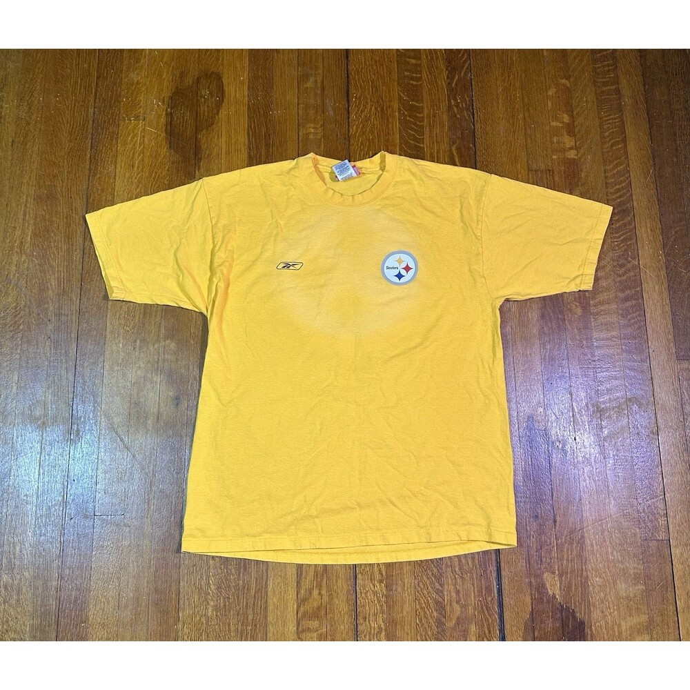 Vintage Pittsburgh Steelers REEBOK Yellow T-SHIRT Large